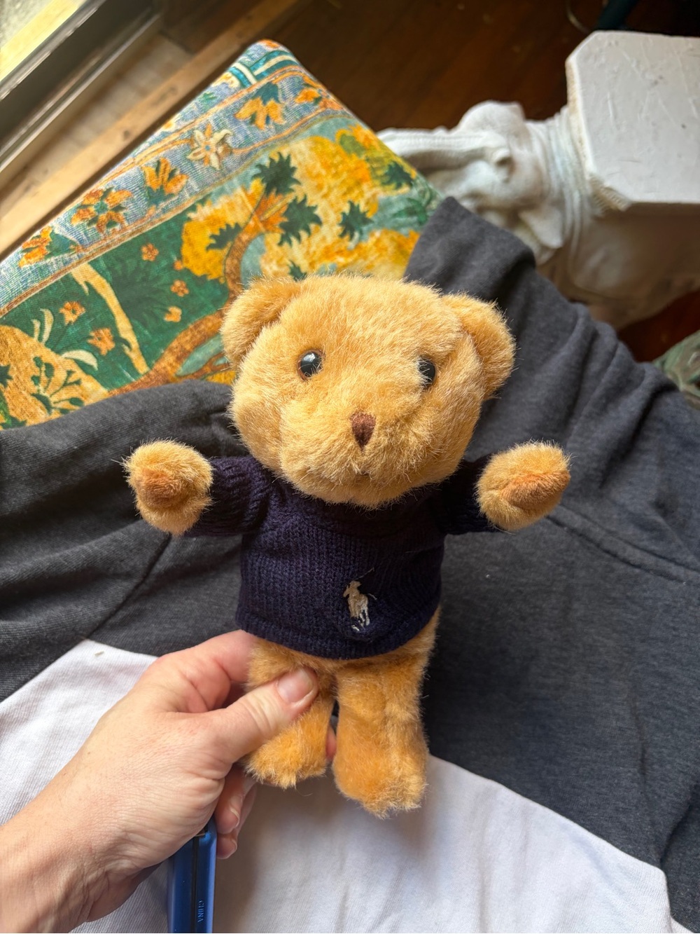 Ralph Lauren 2019 Holiday Bear with Navy Polo Sweater No Box - Picture 5 of 6